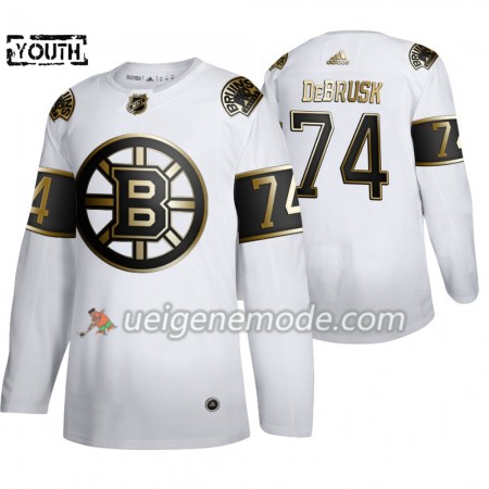 Kinder Eishockey Boston Bruins Trikot Jake DeBrusk 74 Adidas 2019-2020 Golden Edition Weiß Authentic